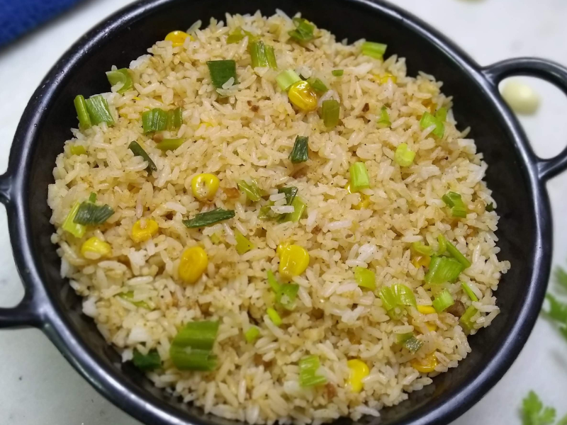 Garlic Corn Rice Recipe